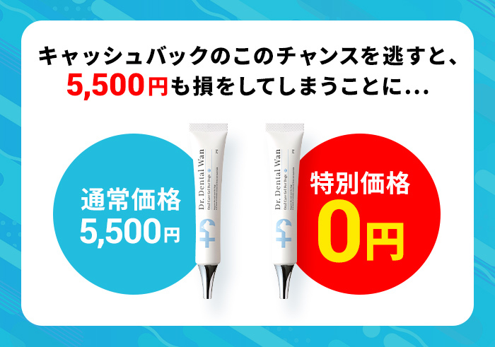 このキャンペーンを逃すと5,500円も損してしまうことに...